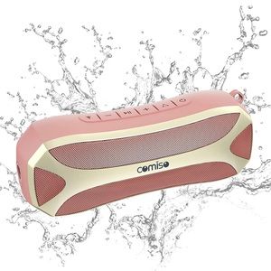 Portable Bluetooth Speakers, Waterproof IPX7 Outdoor Speaker with Light